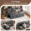 Sofa Bed, L-Shaped Sleeper Sofa Couch 6