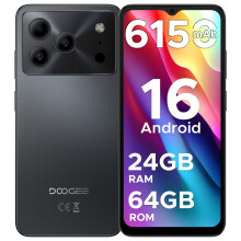 DOOGEE Note 56 Mobile Phones, Newest Android 16 Smartphone, 6150mAh, 8.45mm Ultra-Slim, 6.56" HD+, 24GB + 64GB/2TB, 4G Dual SIM Unlocked Mobile Phone