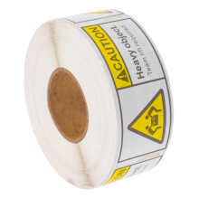 Heavy Lift Stickers Roll with Bold Warning for Oversized Packages and Team Lift Labels