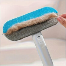 4in1 Pet Hair Remover for Furniture, Carpet and Bedding with Reusable Brush and Long Handle