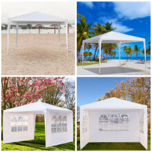 3x3m Garden Gazebo Three Sides Party Tent Canopy Marquee Waterproof