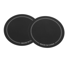 Black Drum Practice Pad with Adhesive Pedal Cushion Stickers for Enhanced Drum Performance