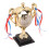 Retro Trophy Clock – Small Desktop Alarm, Gold, 8.58.5cm 2