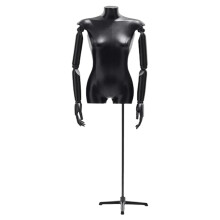 Mannequin Body Half Body Dress Form with Articulated Hands, Adjustable Height for Clothing Display