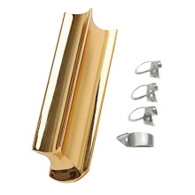 5pcs Golden Metal Guitar Slide Set for Electric and Acoustic with Stainless Steel Tone Bars