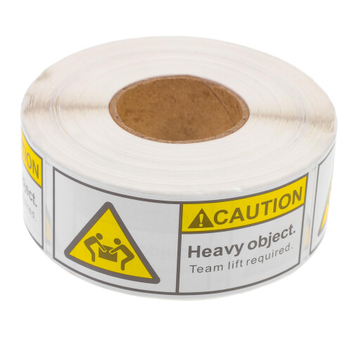 Heavy Object Warning Labels Roll with Strong Adhesive for , Packing and Heavy Package Safety