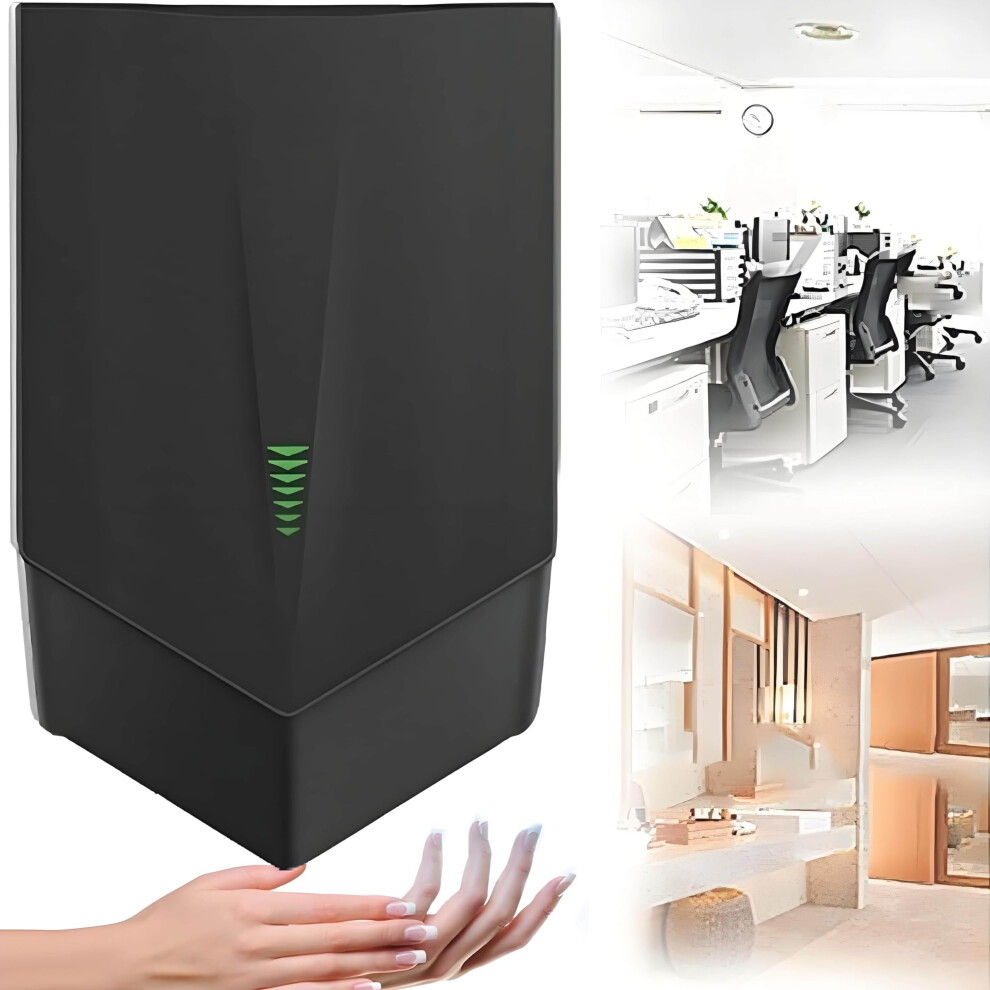 Automatic Hand Dryer With Fast Drying Touchless Operation For Commercial Bathroom Wall Mount Black 9174973245957