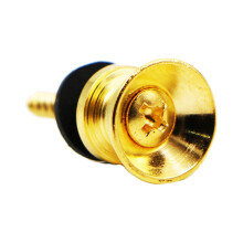 Golden Guitar Strap Locks Set with Quick Release System and Secure End Pins for Electric Acoustic Guitar