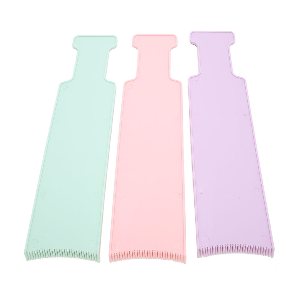 3pcs Plastic Balayage Board Curved Comb Widen Foiling Tool for Hair Dye
