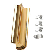 Stainless Steel Guitar Slide Set with Metal Picks for Bright Tone and Smooth Glide 5pcs Rustproof