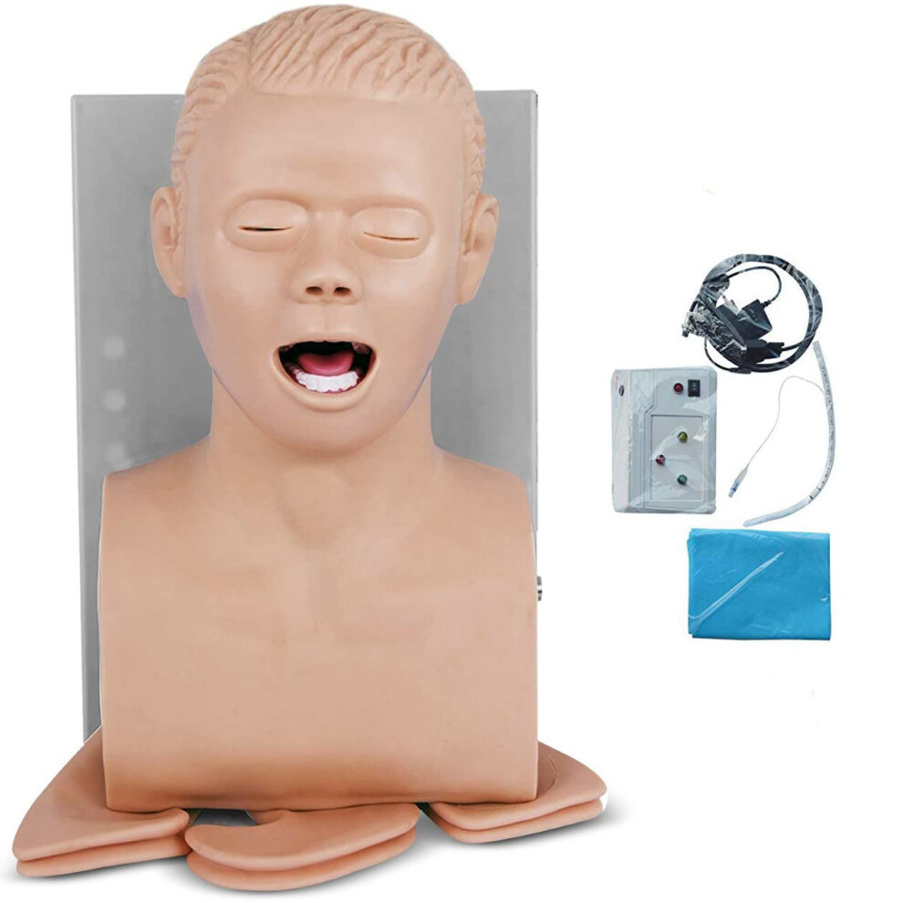 Adult PVC Intubation Manikin with Oral and Nasal Airway Management, RealTime Feedback and Alarm