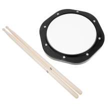 Drum Practice Pad Kit with Noise Reduction Cushion, Realistic Rebound and Non‑Slip Stable Base for Quiet Practice