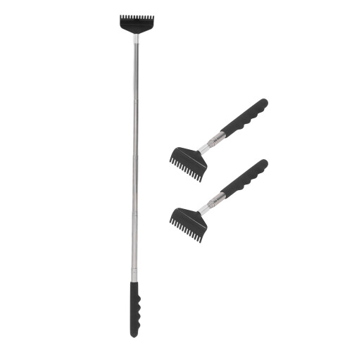 3Pcs Stainless Steel Back Scratcher Extendable Rake Portable Tools 1