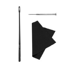 Flute Cleaning Kit with Rod and Polishing Cloth, Trumpet Cleaner for Woodwind and Brass