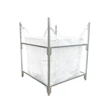 Metal Bag Holder Heavy Duty Steel Bulk Bag Stand for Yard Waste Leaves with Foldable Adjustable Frame