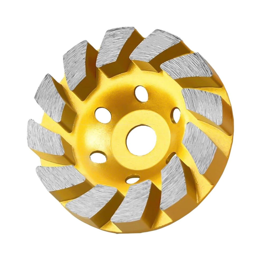 100Mm Diamond Grinding Wheel For Angle Grinder, Stone And Concrete Cutting Disc Yellow 9053599613688