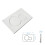 (White) For Geberit Sigma 01 Dual Push Button Flush Plate Actuator Wc Concealed Cistern 2