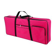 61 Key Keyboard Bag Case for Electric Piano, Padded Gig Bag with Secure Protection, Rose Red