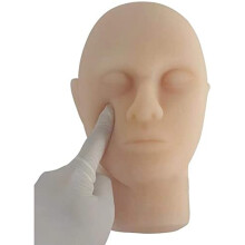 Silicone Practice Mannequin Head with Realistic Skin Resistance for Injection and Suture Training