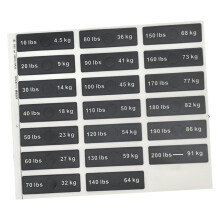 Weight Stack Labels and Number Stickers for Gym Equipment, Clear Visibility, Durable Adhesive, 7cmx2cm