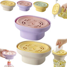 Kitchen Sink Soap Dispenser Pump, Leak Proof Design, Easy Swap Installation, Dual Color Set (Beige and Purple)
