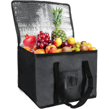 40L Large Family Insulated Cooler Bag with Metal Zipper for Hot and Cold Food, Camping and Travel