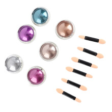 6 Farben Nagelkunst Spiegelpulver Glitzer 10g Metallic-Dekoration