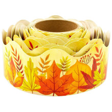 Maple Leaf Bulletin Board Borders Trim 10m Autumn Classroom Decorations for Posters and DIY Cutting