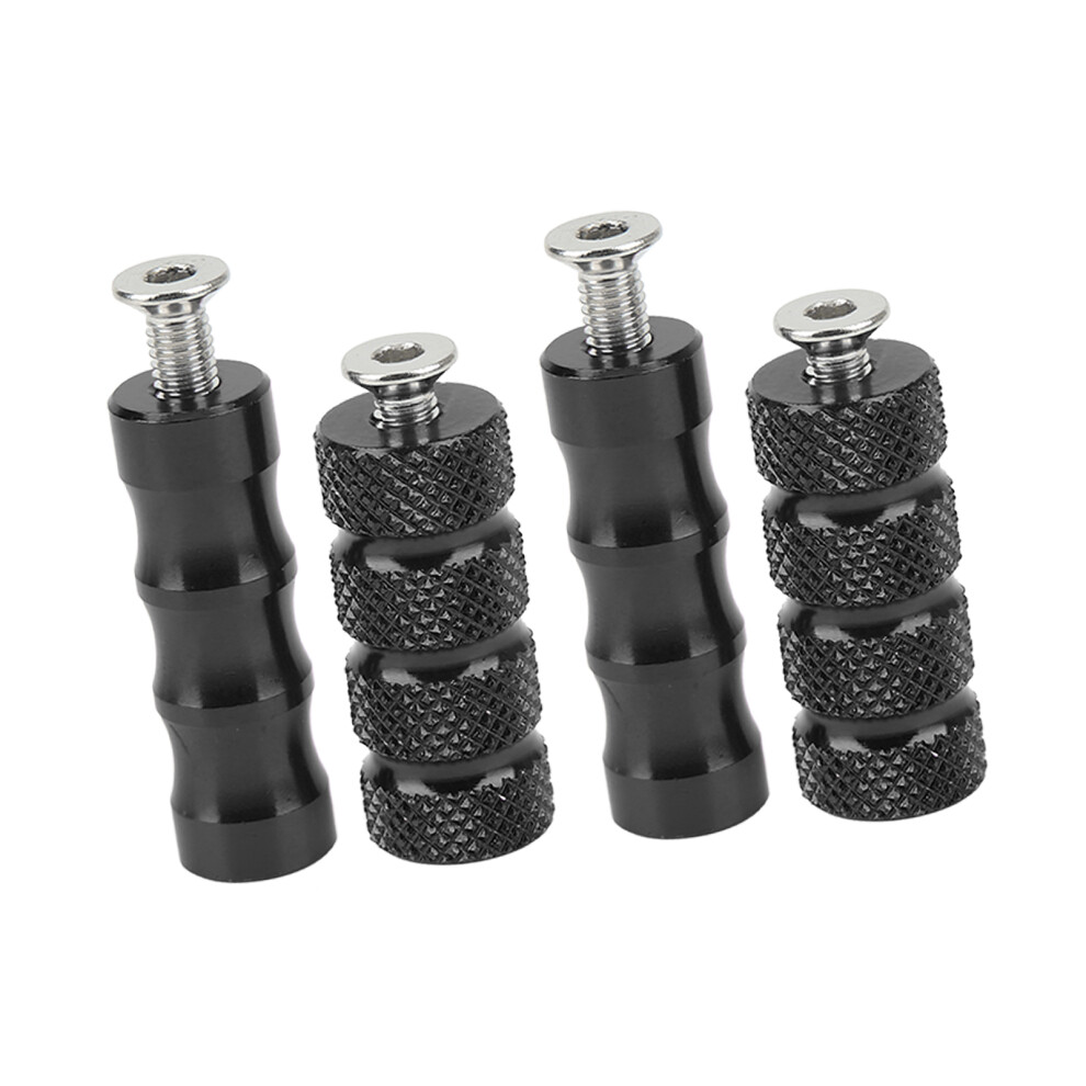 Motorcycle Brake Foot Pegs 2 Pair Cnc Fit M6 6Mm Mounting Bolts Durable Black 4651380445491