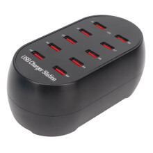 Station d'accueil de charge USB 10 ports - Chargeur de bureau rapide pour la maison et les voyages