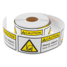 Heavy Duty Labels with Team Lift Caution Stickers for Heavy Item Boxes and Warehouse Safety