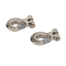 2PCS Crochet de Remorque en Aluminum pour Voitures RC à Échelle 1/10, Argent