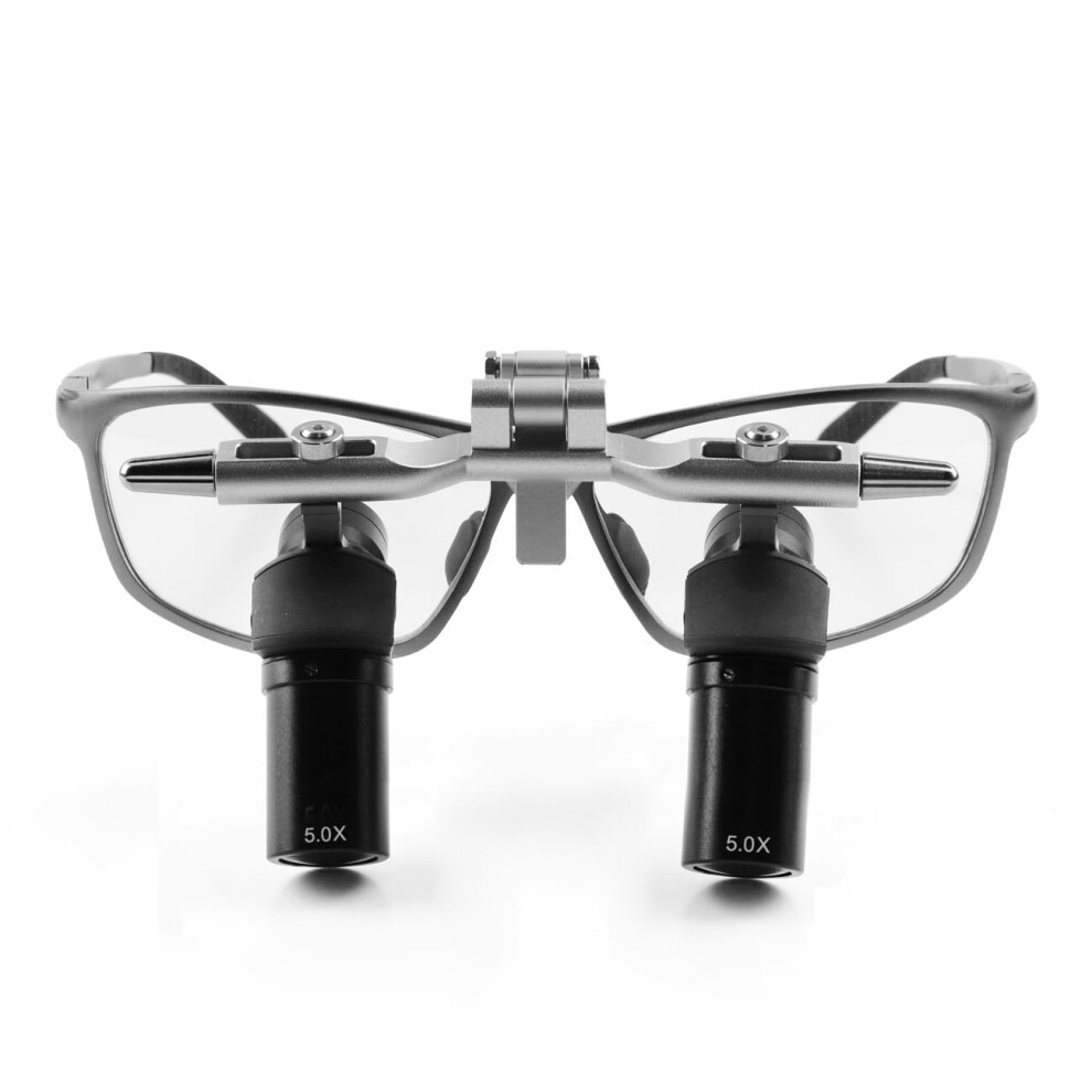 5X Dental Loupes with Adjustable Working Distance, Ergonomic Flipup Magnifying Glasses for Precision Work