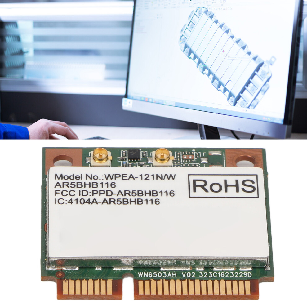 Ar9382 Mini Pcie Wifi Card 2.4/5Ghz 300Mbps Plug & Play 8071389695691