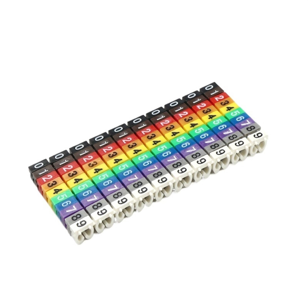 100/150Pcs Pvc Cable Markers Numbered Wire Labels For 28Mm Power And Network Cables Color3 9174973250920