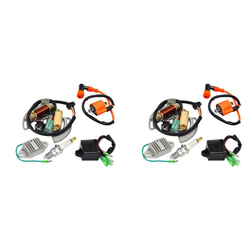 2X Ignition Coil  CDI Box Voltage Regulator Rectifier & Stator Kit for  Blaster YFS200 97-01