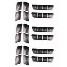 36Pcs Car Door Memory Lock Buttons Stickers Cover Trim for A B C E Class CLA GLA GLE GL GLS ML