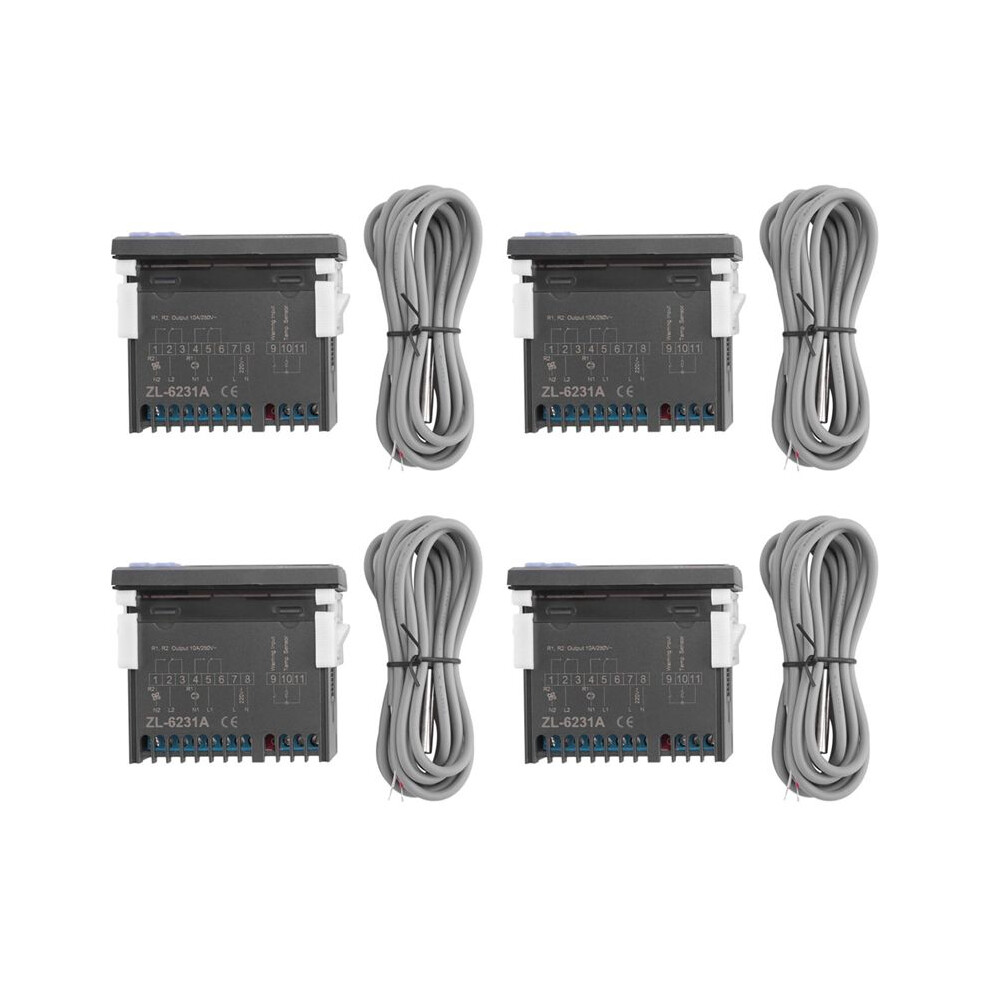 4X Lilytech Zl-6231A, Incubator Controller, Thermostat With Multifunctional Timer, Equal To Stc-1000, Or W1209 + Tm618n 6032592200913