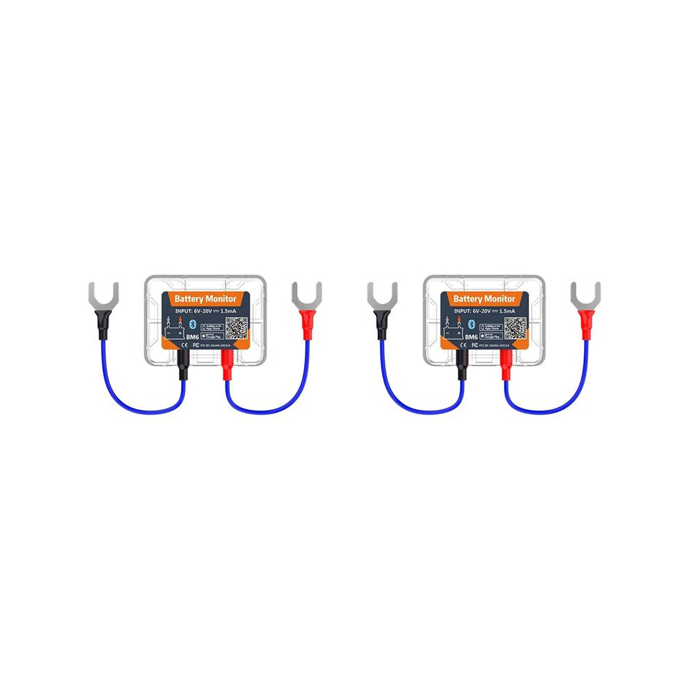 2X Wireless 12V Battery Monitory Bm6 With Car Battery Health Check App Monitoring Battery Tester 6033072021004