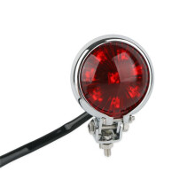 2X Motorcycle LED Rear Tail Light Brake Stop Lamp Moto LED Tail Light for Bobber Chopper Cafe Chrome
