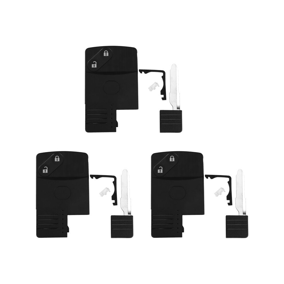3X 2 Button Card Remote Key Shell Case For 5 6 Cx-7 Cx-9 Rx8 Miata 6033833518484