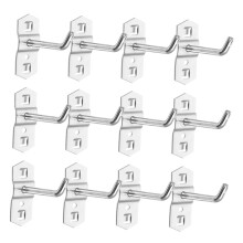 12pcs Heavy Duty Metal Pegboard Hooks with Load Capacity for Garage and Workshop Storage