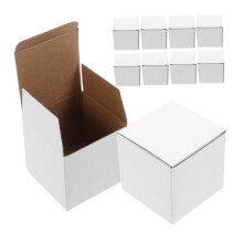 10Pcs White Corrugated Cardboard Boxes Durable Packing Storage for Moving and Organization