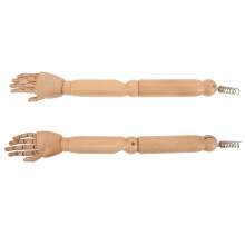 Wooden Mannequin Arm Pair with Flexible Joints for Art Projects and Mannequin Display