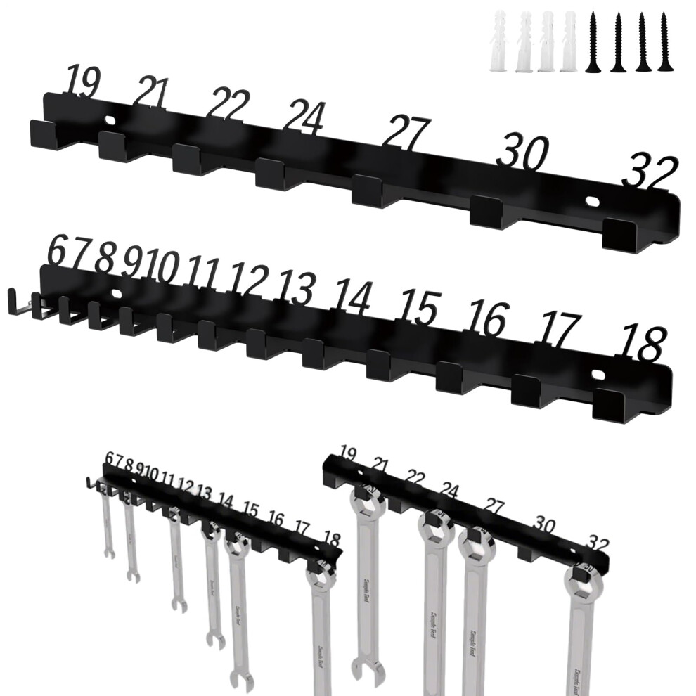 Magnetic Wrench Holder And Organizer, Wall Mounted Heavy Duty Garage Tool Storage Rack 40Cm 9053599619659