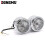 (Silver Case)Motorcycle Headlight Retro Modified Headlight Grid Double Lamp Headlight Harley Double 2