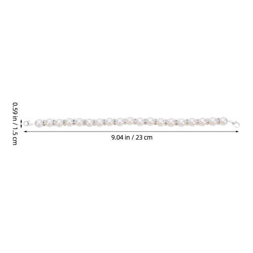 1Stk Metalldraht Perlenkette Weiß Griff Strap DIY 2
