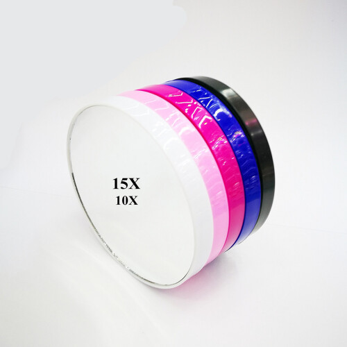2Pcs Round Compact Makeup Mirror White 10X Magnification Cosmetic Tool 2
