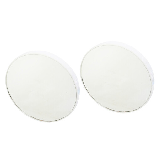 2Pcs Round Compact Makeup Mirror White 10X Magnification Cosmetic Tool