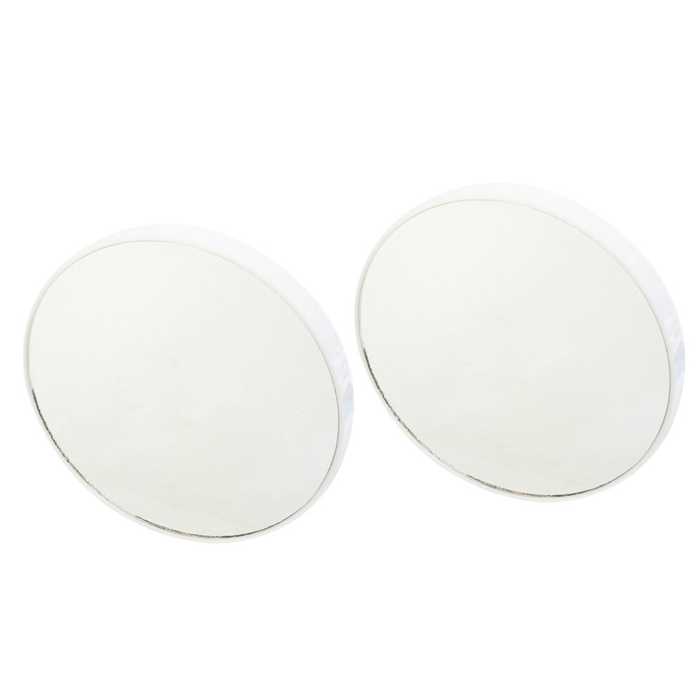 Vaguelly White 2Pcs Round Compact Makeup Mirror 10X Magnification Cosmetic Tool